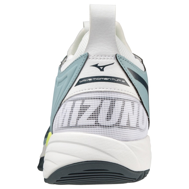 Mizuno Wave Momentum 2 バレーボールシューズ メンズ 青 白 | JP-837506