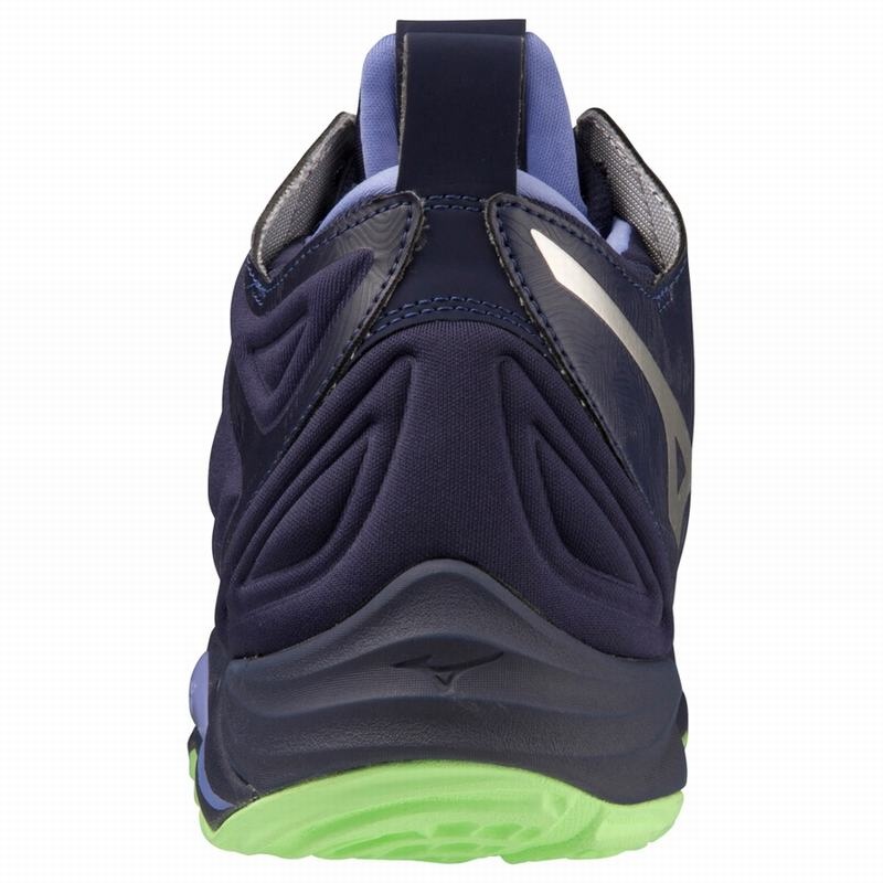 Mizuno Wave Momentum 3 ミッドカット バレーボールシューズ レディース 青 | JP-704823