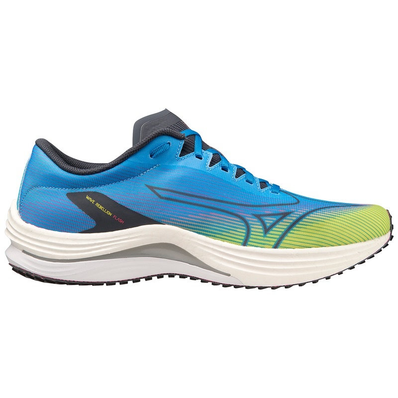 Mizuno Wave Rebellion Flash ランニングシューズ メンズ 青 青 | JP-079254