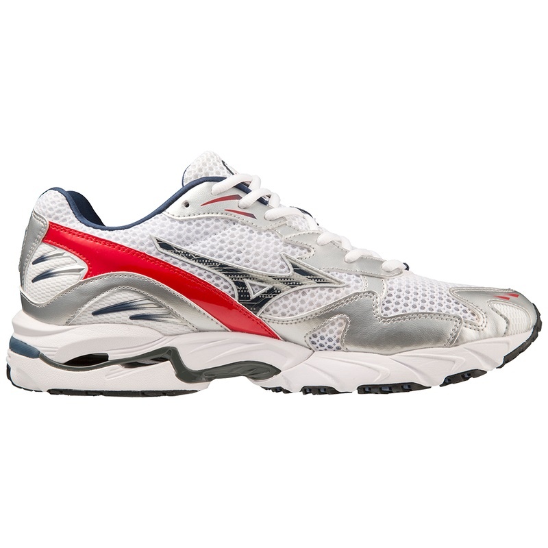 Mizuno Wave Rider 10 スニーカー レディース 白 青 赤 | JP-430196