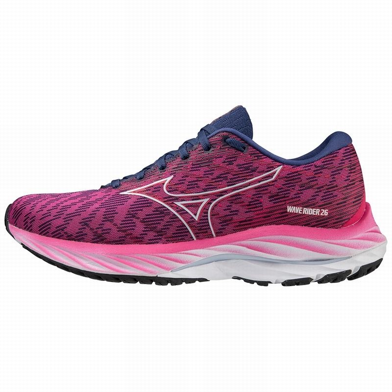 Mizuno Wave Rider 26 ランニングシューズ レディース パープル 青 | JP-314726