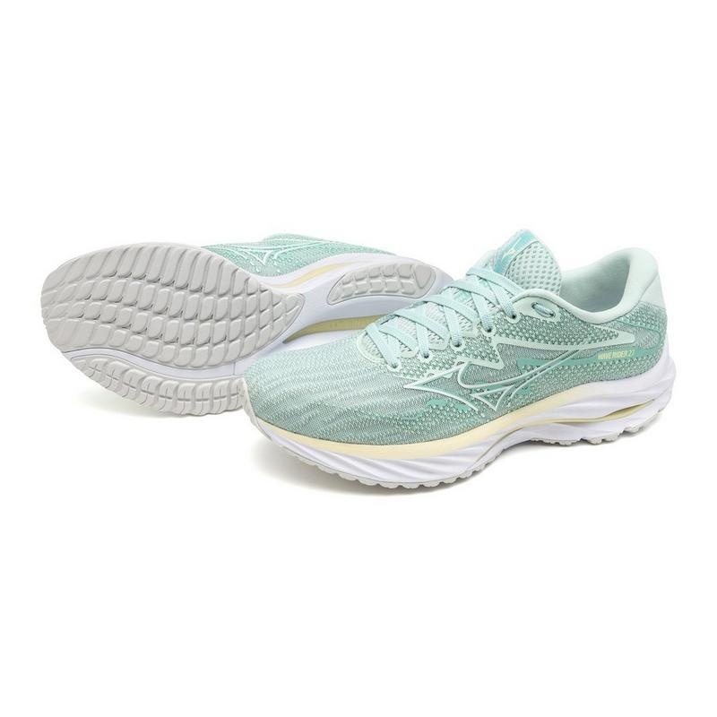 Mizuno Wave Rider 27 ランニングシューズ レディース 青 白 | JP-172905