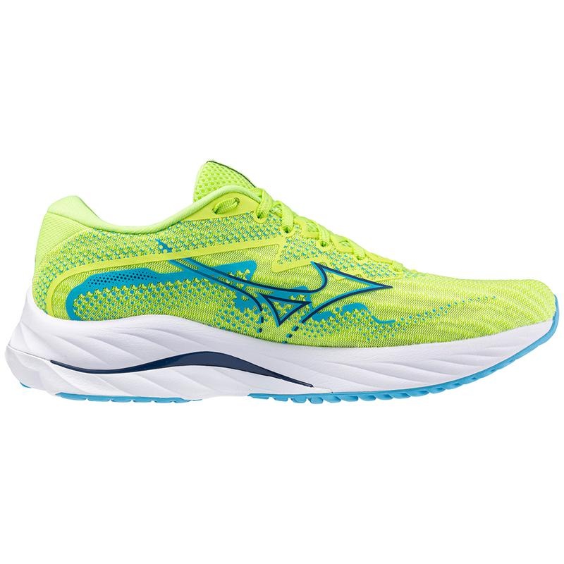 Mizuno Wave Rider 27 ランニングシューズ メンズ 緑 ネイビー | JP-650392