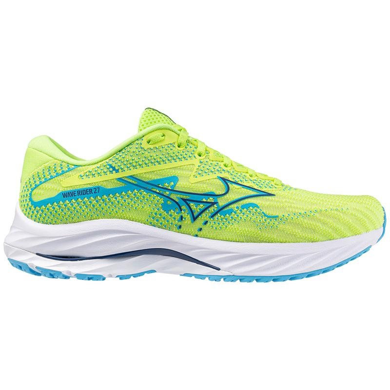 Mizuno Wave Rider 27 ランニングシューズ メンズ 緑 ネイビー | JP-650392