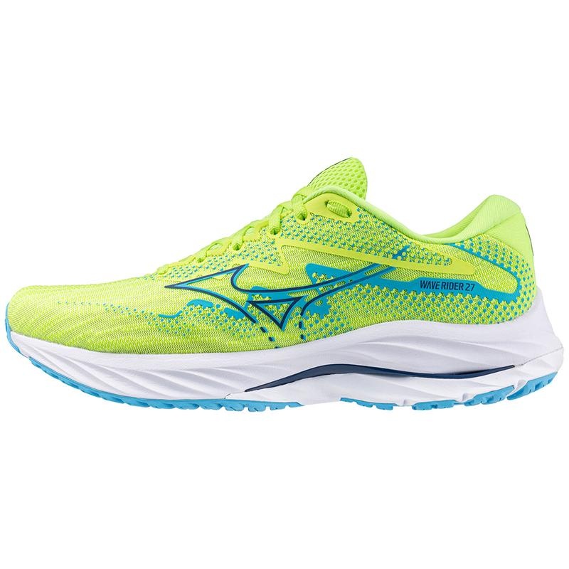 Mizuno Wave Rider 27 ランニングシューズ メンズ 緑 ネイビー | JP-650392