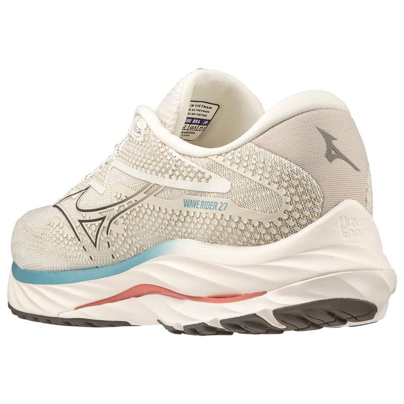 Mizuno Wave Rider 27 ランニングシューズ メンズ 白 グレー | JP-728096