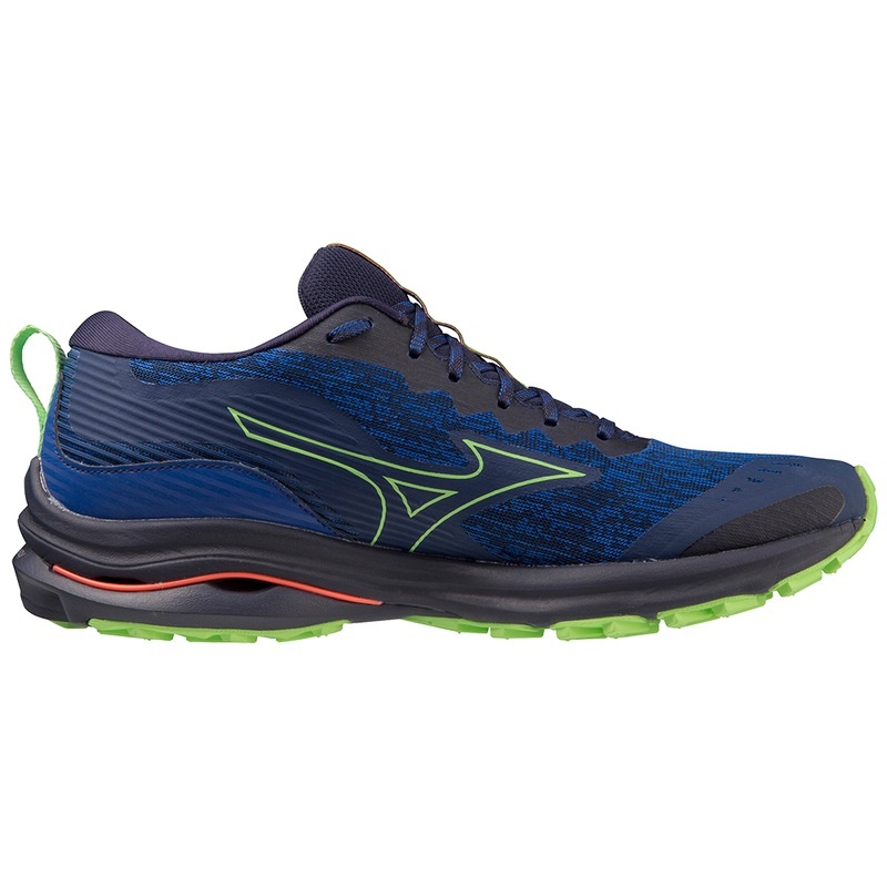 Mizuno Wave Rider TT ランニングシューズ メンズ ネイビー 緑 | JP-485327