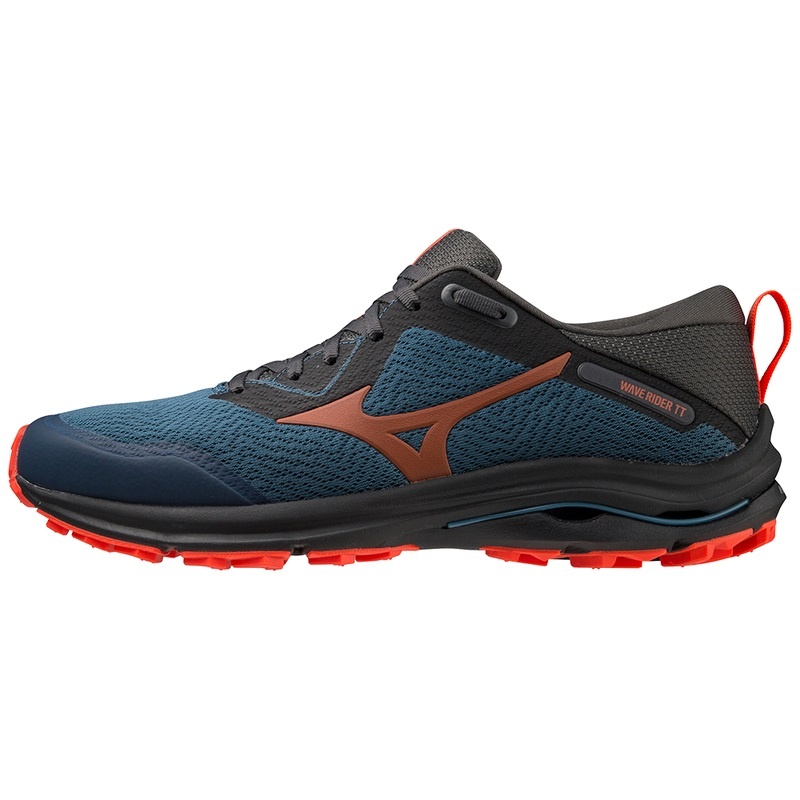 Mizuno Wave Rider TT トレイルランニングシューズ メンズ 青 黒 | JP-614930