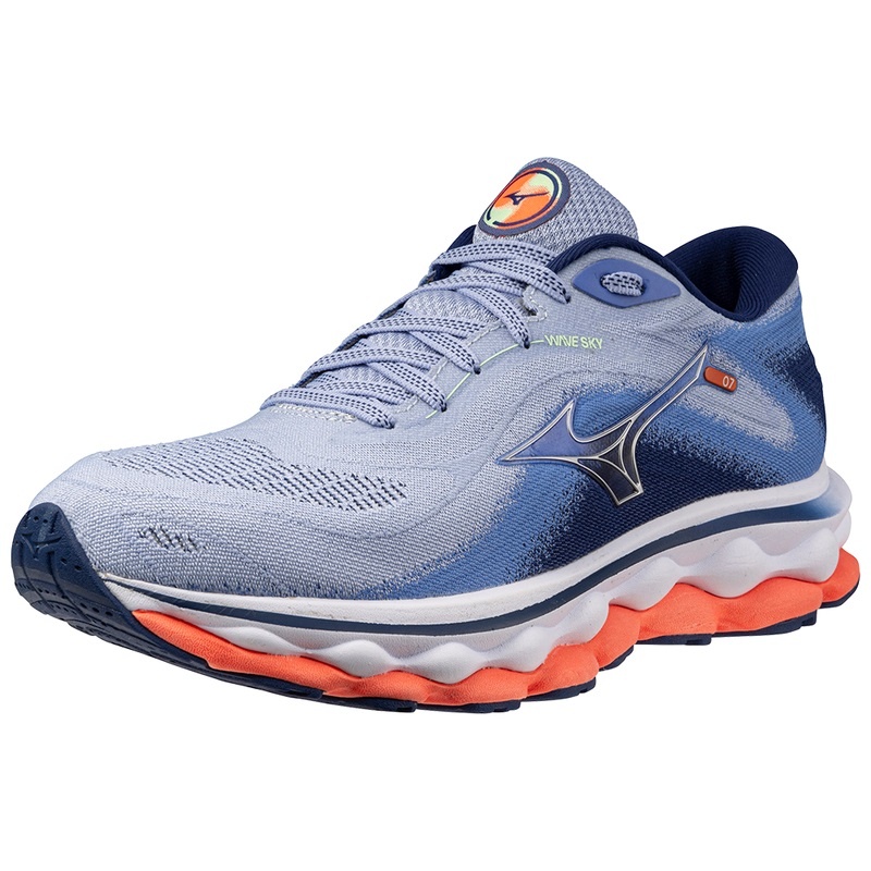 Mizuno Wave Sky 7 ランニングシューズ レディース 青 | JP-430916