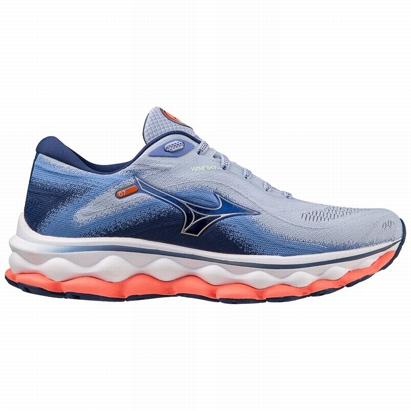 Mizuno Wave Sky 7 ランニングシューズ レディース 青 | JP-430916