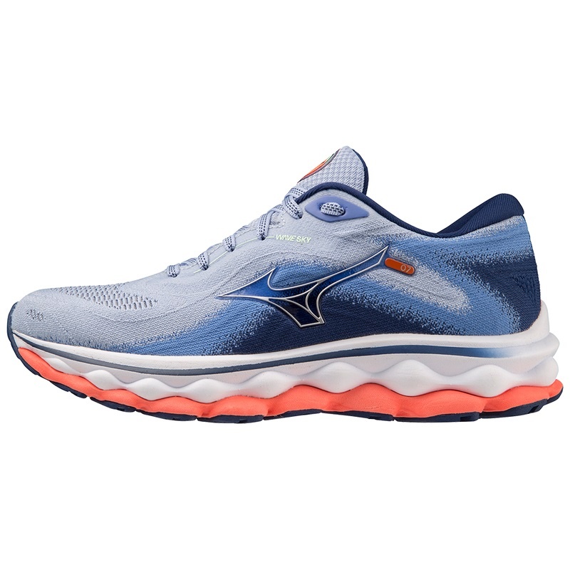 Mizuno Wave Sky 7 ランニングシューズ レディース 青 | JP-430916