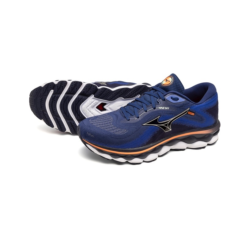 Mizuno Wave Sky 7 ランニングシューズ メンズ シルバー | JP-518427