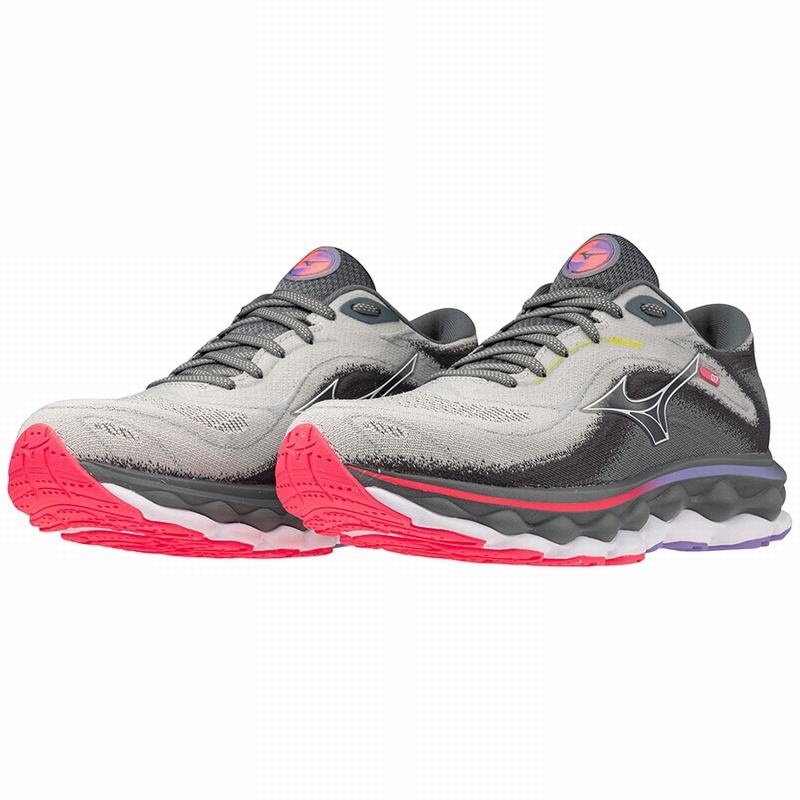 Mizuno Wave Sky 7 ランニングシューズ レディース 青 白 ピンク | JP-960871