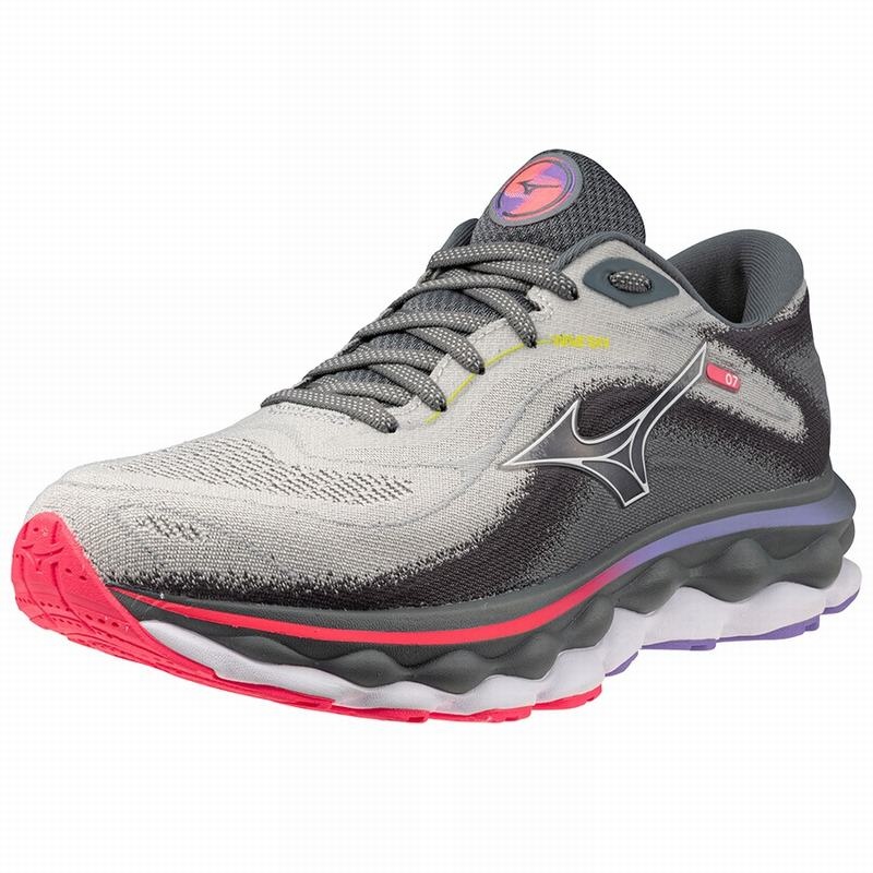 Mizuno Wave Sky 7 ランニングシューズ レディース 青 白 ピンク | JP-960871