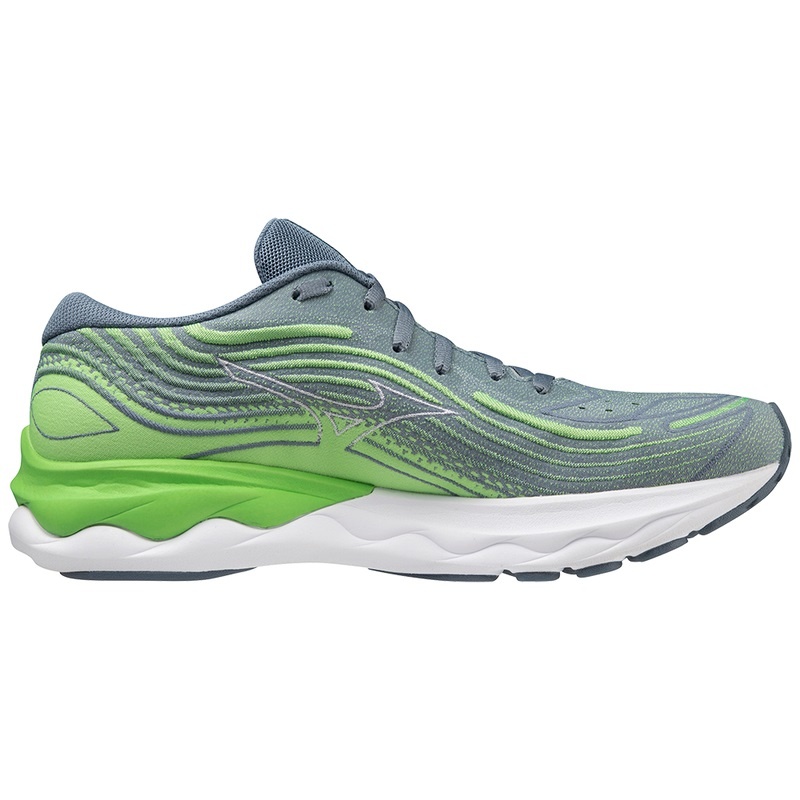 Mizuno Wave Skyrise 4 ランニングシューズ メンズ 緑 青 | JP-830921