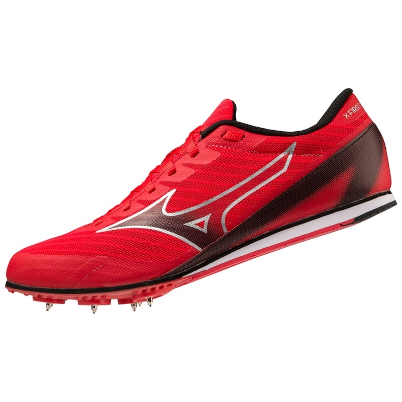 Mizuno X First 2 ランニングシューズ レディース 赤 黒 シルバー | JP-461837