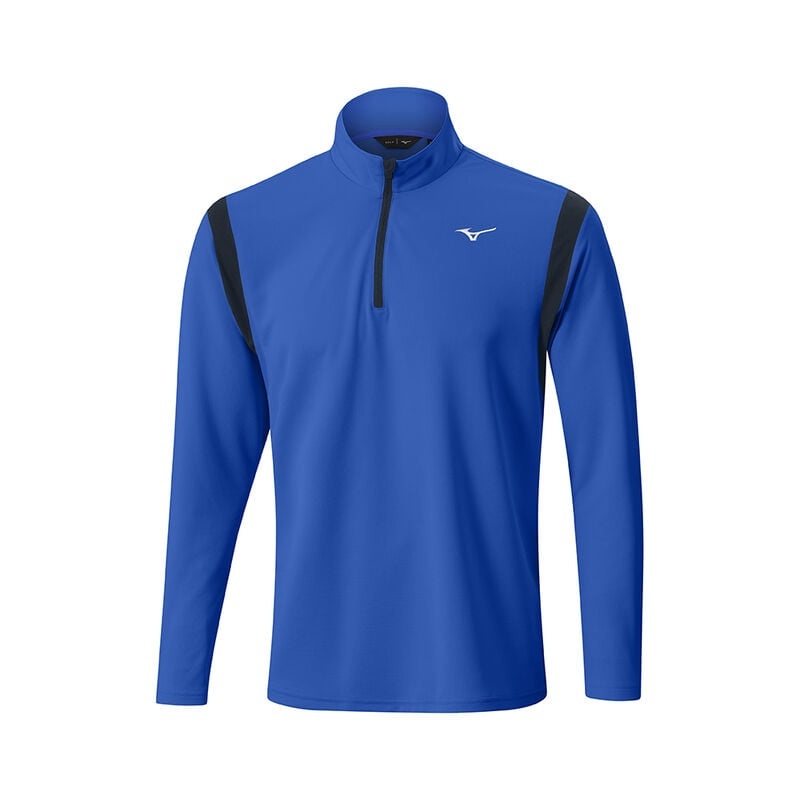 Mizuno 冬の Breeze Elite 1/4 Zip トップス メンズ 青 | JP-201473