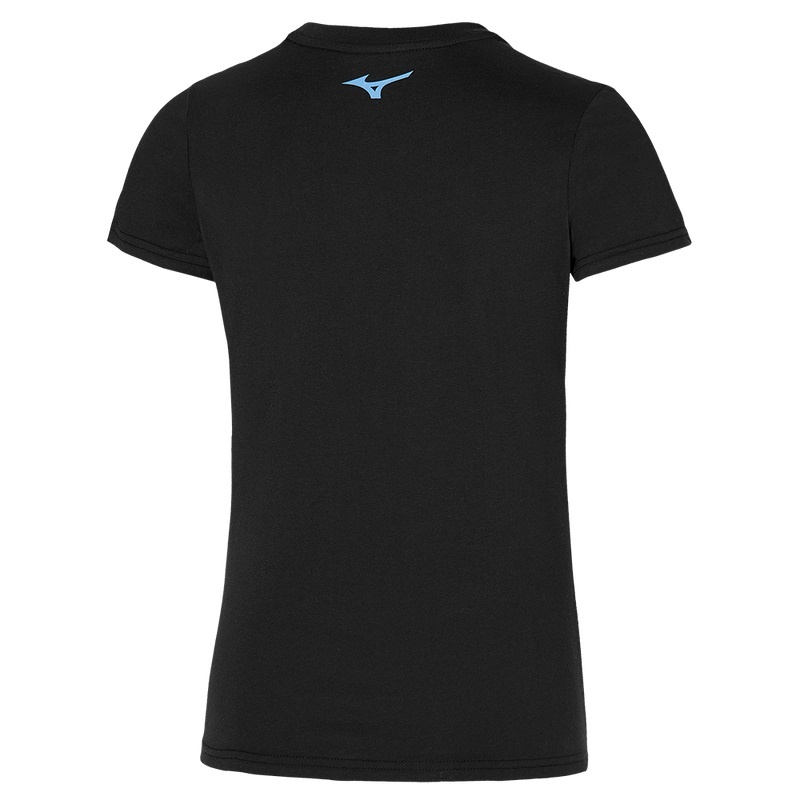 Mizuno グラフィック Tee Tシャツ レディース 黒 | JP-462750