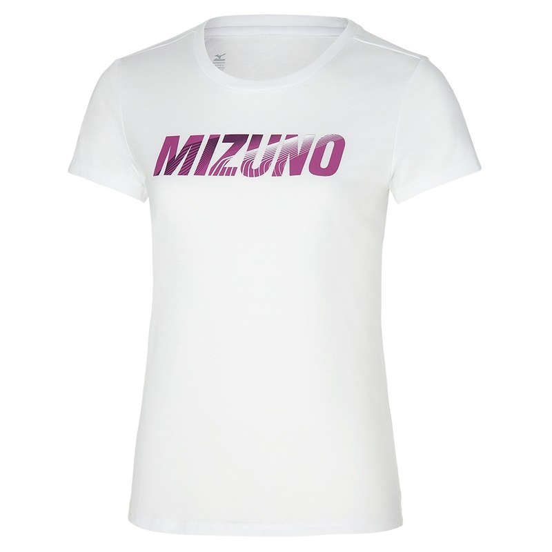 Mizuno グラフィック Tee Tシャツ レディース 白 | JP-937062