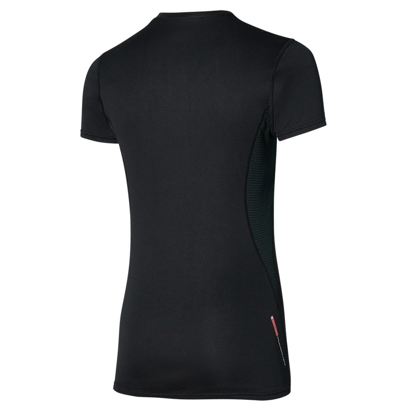 Mizuno ミッドカット Weight-l Tee Tシャツ レディース 黒 | JP-526837